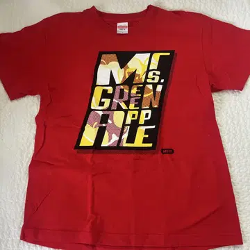 MT. GREEN APPLE 티셔츠 M 사이즈 빨간색