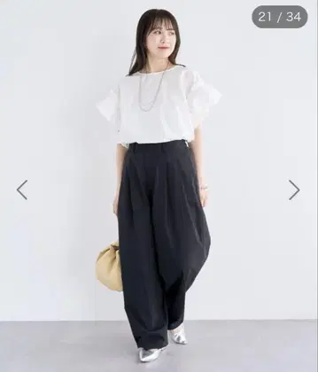 ELENCARE DUE 코쿤 턱 팬츠