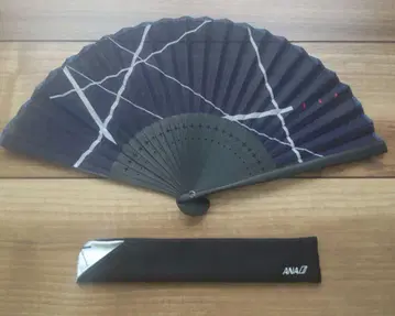 ANA 기내 판매 오리지널 부채 네이비 블랙 케이스 포함