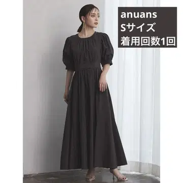 [새상품급] anuans 백 오픈 플레어 원피스 S 사이즈 아뉴앙스