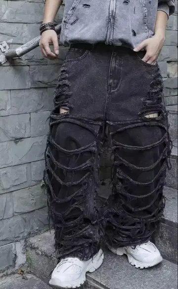 opium Y2K 그런지 crash wide denim 초레어