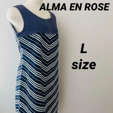 알마 엔 로즈 ALMA EN ROSE L 상당 슬리브리스 원피스