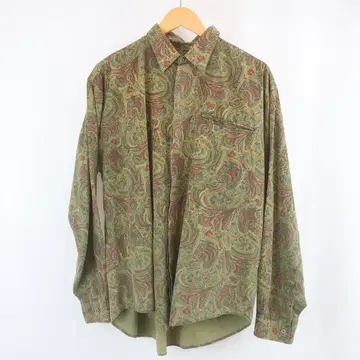 VINTAGE 3 SUISSES 페이즐리 올 패턴 페이드 와이드 셔츠