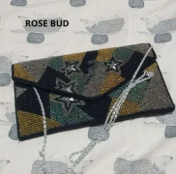 택 포함 새상품 비즈 장식 클러치백 ROSE BUD 비즈백 결혼식
