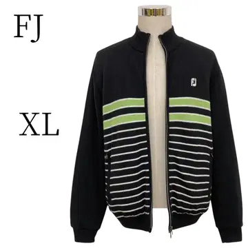 FJ 풋조이 블랙 그린 화이트 보더 무늬 자켓/아우터 XL(LL)