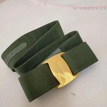 페라가모 그린 리본 벨트