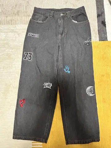 산타크루즈 데님 블랙 자수 m 사이즈