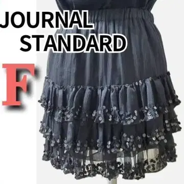 JOURNAL STANDARD 프릴 미니 스커트 블랙 스팽글 머메이드