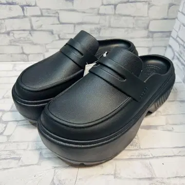 미사용 새상품 crocs STOMP LOAFER BLACK 23cm