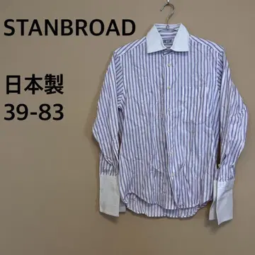 [ STANBROAD ] 남성용/스트라이프 셔츠/긴팔/퍼플/일본제
