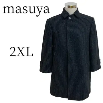 새상품급 masuya 마스야 블랙 체스터 코트 2XL(3L)