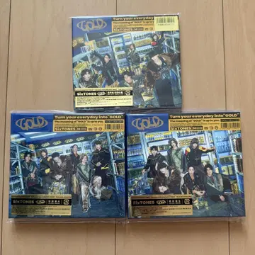 SixTONES GOLD CD 3 형태 세트 초회반 A B+ 일반반