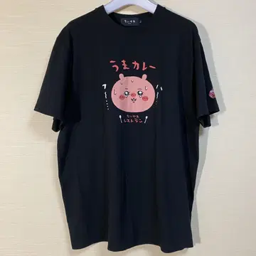 치이카와 레스토랑 우마 카레 티셔츠 L 사이즈 블랙 치이카와 (먼작귀)