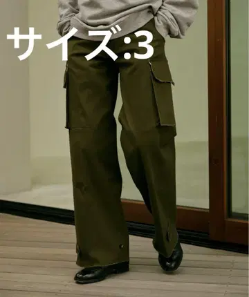 [ soerte ] 와이드 스트레이트 밀리터리 카고 팬츠