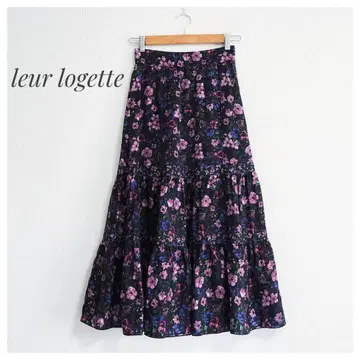 leur logette 룰로제트 플라워 티어드 롱 스커트 0