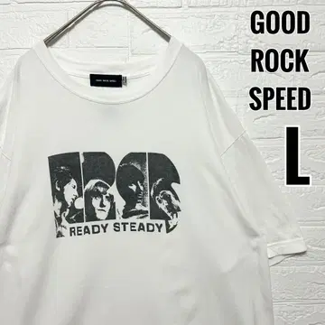 GOOD ROCK SPEED 락 TEE 티셔츠 화이트 프린트 [ L ]