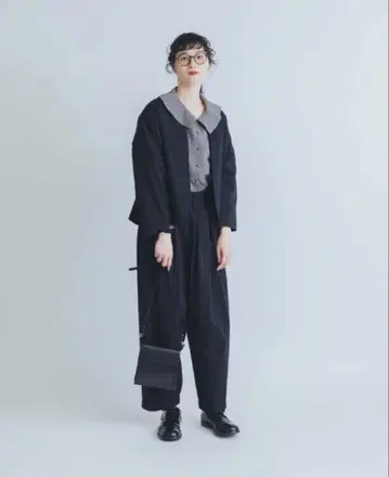 쿠라스 코토 코튼 노카라 자켓 블랙 L 입학 졸업 결혼식