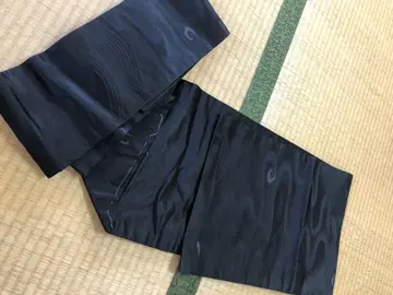 검은색 물결 무늬 기모노용 오비