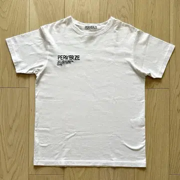 PERVERZE 로고 자수 티셔츠 화이트