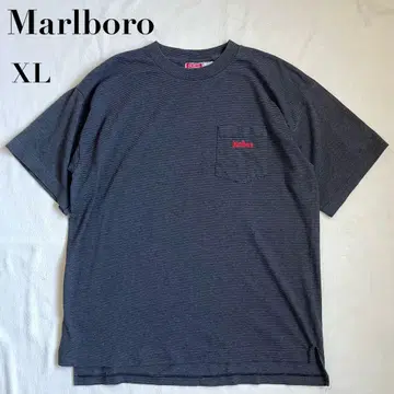 90년대 Marlboro 말보로 티셔츠 XL 원단 USA 제작 보더 자수