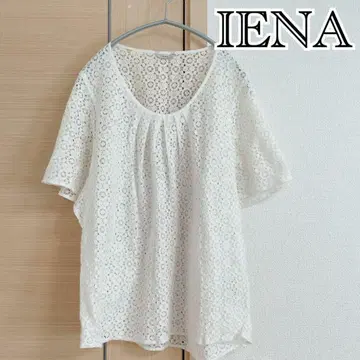이에나 IENA 블라우스 프렌치 슬리브 전체 레이스 풀오버