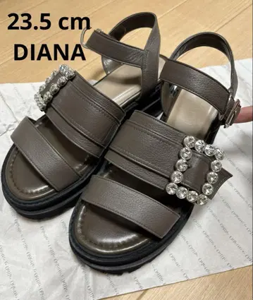 DIANA 통굽 비쥬 샌들 스포츠 샌들 브라운 23.5cm 다이애나