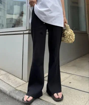 [차오패닉 티피] 가격 인하 슬림핏 리브 팬츠 M 블랙