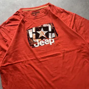 00s 기업 T Jeep 로고 프린트 T 별 모티브 y2k cityboy