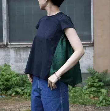 사카이 사카이 폴카 도트 티셔츠 코튼 상의 1