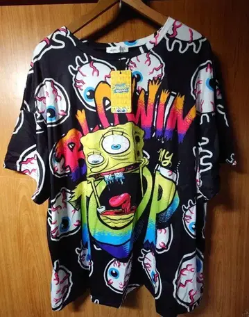 SpongeBob SquarePants 오버 사이즈 티셔츠 3XL