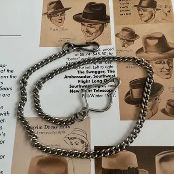 회중시계 지갑 체인 영국 앤티크 카라비너 키링 열쇠 빈티지 실버