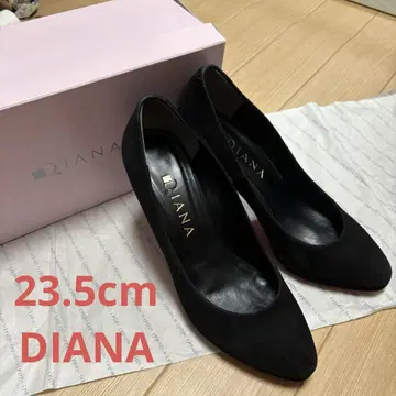 DIANA 밑창 빨간색 스웨이드 펌프스 23.5cm 9cm 힐