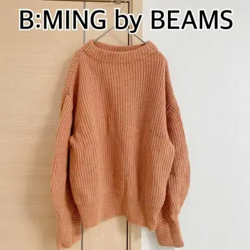 빔즈 BEAMS 긴팔 니트 스웨터 오렌지 계열