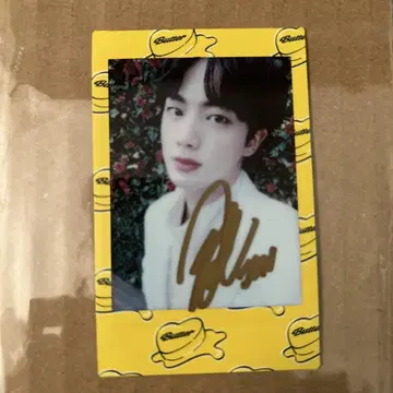 Jin 사인 포함 버터 인스턴트 사진