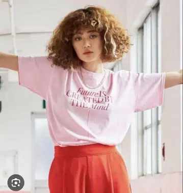 MAISON SPECIAL 티셔츠 컷소우 핑크 프리 사이즈