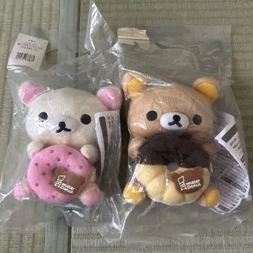 미스터 도넛 리락쿠마 코리락쿠마 봉제 인형 2개 세트