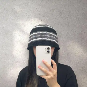크로셰 모자 크러셔 모자 비니 버킷햇 남녀 공용