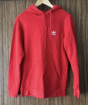 adidas 레드 후드 부착 후드티 M 새상품급