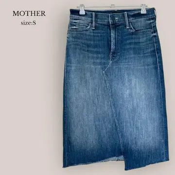 [MOTHER] 새상품급 데님 스커트 비대칭 종아리 기장 S 상당