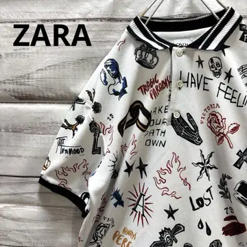 ZARA 올 패턴 피케 셔츠 아트 스타일 초레어 구하기 어려움 자라 M