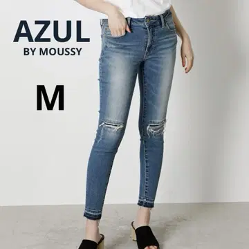 AZUL BY MOUSSY 리페어 데님 스키니