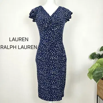 RALPH LAUREN 랄프 로렌 원피스 반팔 타이트 무릎 기장 네이비