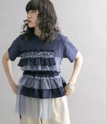 KBF 프릴 도킹 tee 티셔츠 KBF