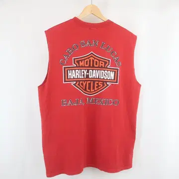 멕시코제 Harley-Davidson 로고 양면 프린트 탱크탑