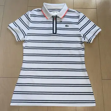 LACOSTE SPORT 스트라이프 피케 셔츠 34