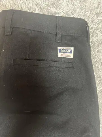 Schott 블랙 슬랙스 플리츠