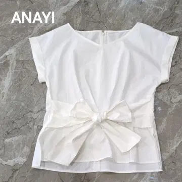 ANAYI 아나이 허리 리본 반팔 셔츠