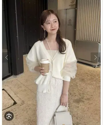 CAPRICIEUX LEMAGE 소매 시어 가디건