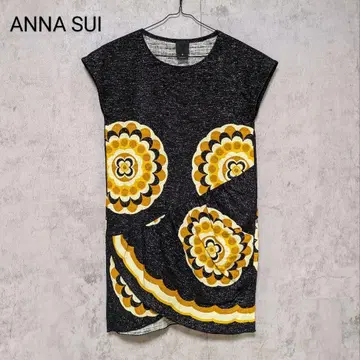 ANNA SUI 안나수이 꽃무늬 프렌치 슬리브 튜닉 원피스