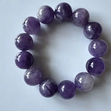 빅볼 17.3mm 자수정 비즈 팔찌